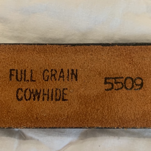 HAND TOOLED LEATHER BELT - Picture 3 of 13